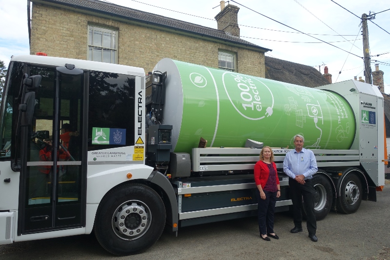 Cambridgeshire councils welcome second electric bin lorry image
