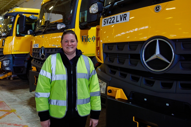 Fife's first female gritter driver prepares for winter image