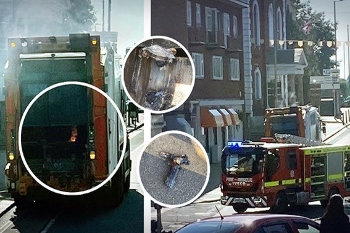 Staff praised for ‘speedy response’ to bin lorry fire image