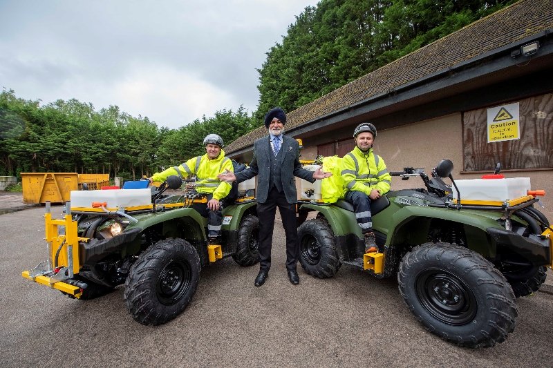 War on Wolverhampton’s weeds tackled from quad bikes image