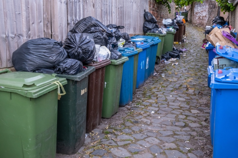 Refuse workers in Cumbria on strike image