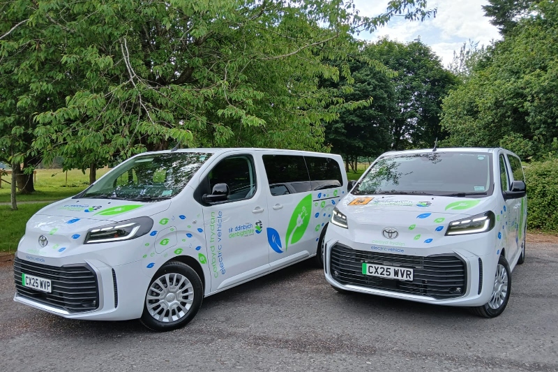 Solar powered EV trial unveiled by Denbighshire CC image