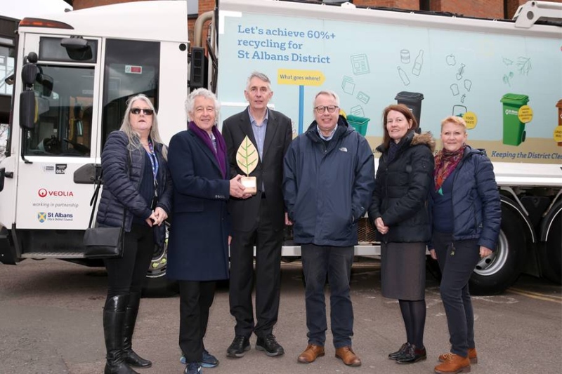 St Albans City and District Council bags recycling trophy image