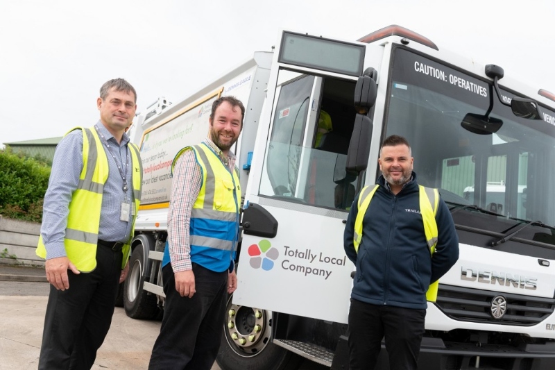Stockport bin lorries fitted with solar panels image
