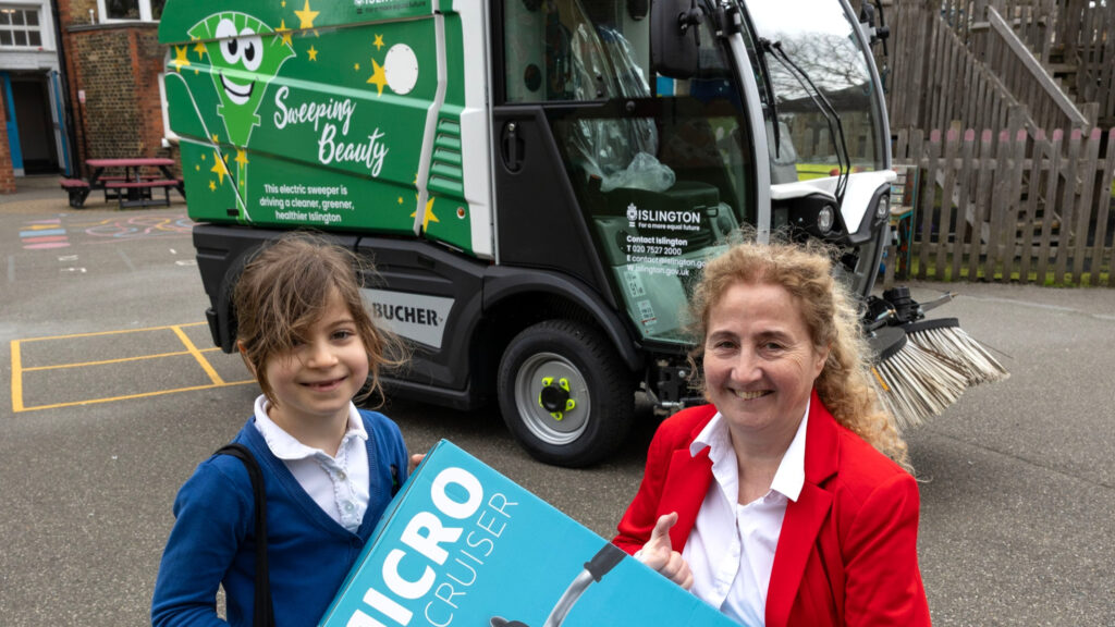 Islington’s new electric street sweeper named ‘Sweeping Beauty’