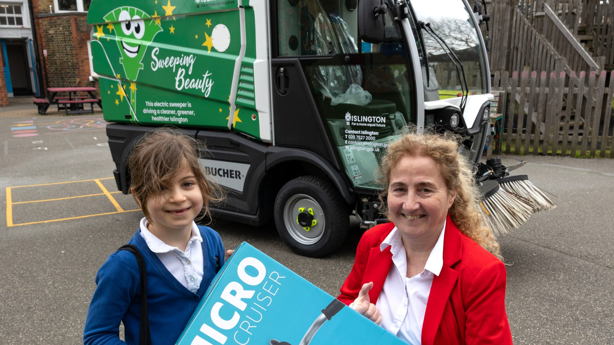 Islington’s new electric street sweeper named ‘Sweeping Beauty’