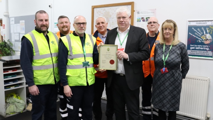 Waste team worker celebrates four decades of dedication