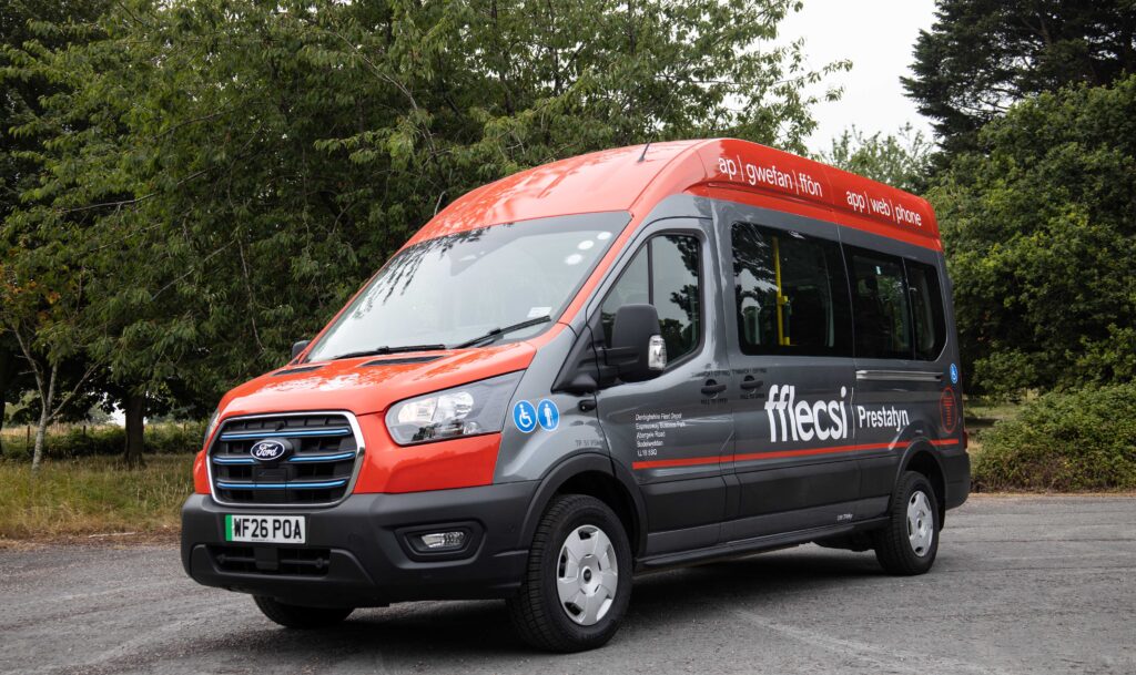 Third EV minibus rolls through Denbighshire
