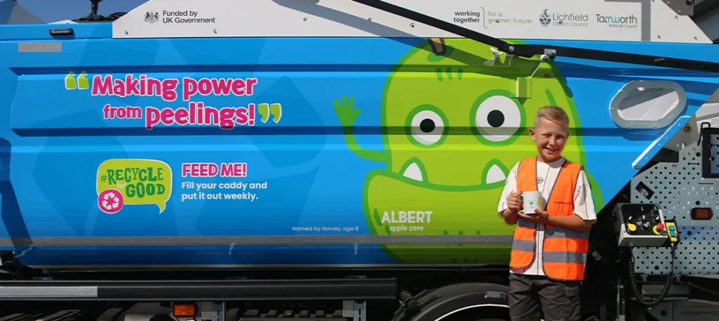 ‘Scraps Gang’ monster trucks join Lichfield and Tamworth food waste fleet